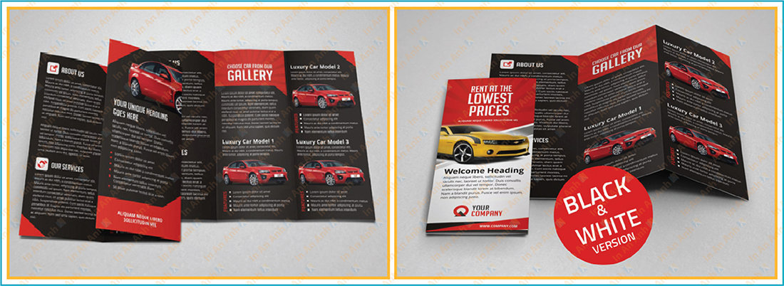 mẫu brochure quảng cáo ô tô
