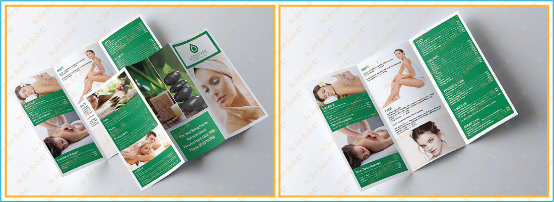 mẫu brochure quảng cáo trung tâm spa cao cấp