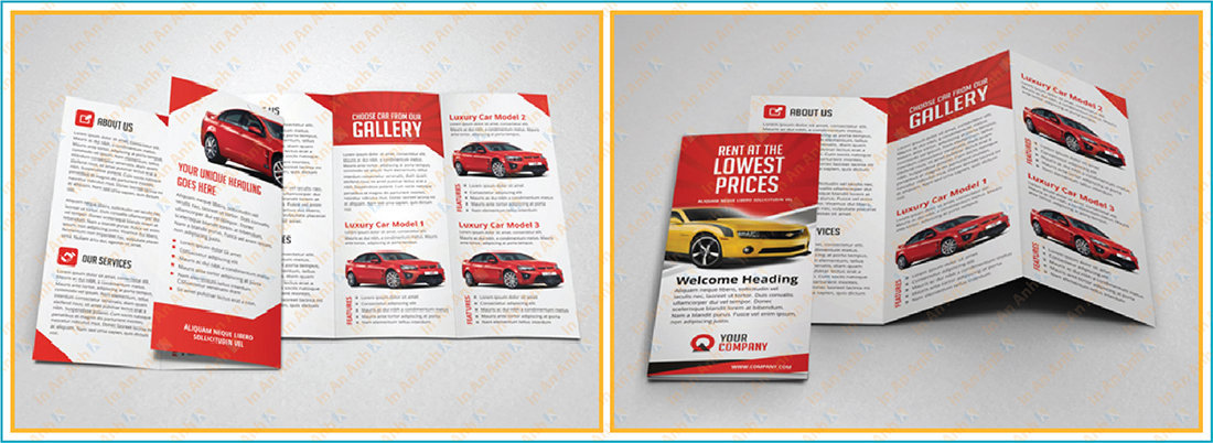 mẫu brochure quảng cáo xe hơi