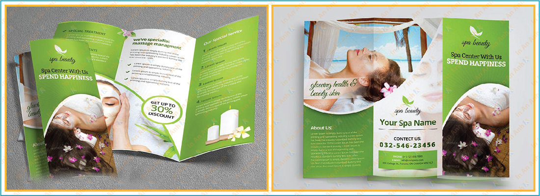 mẫu brochure trung tâm spa bắt mắt