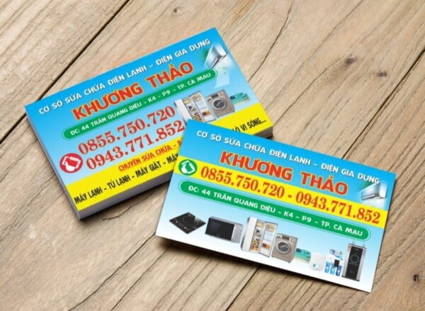 Mẫu card visit điện lạnh chuyên nghiệp số 4