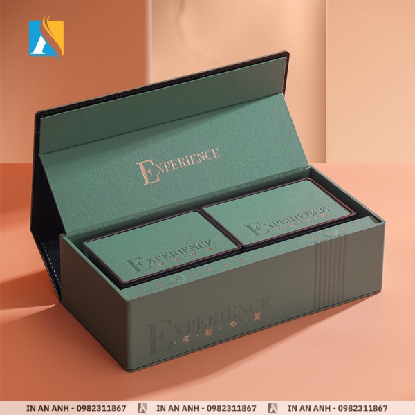 Hộp đựng quà tặng in logo chìm và ép kim tinh tế