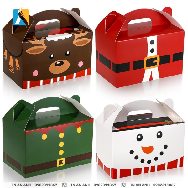Hộp đựng quà tặng giáng sinh với nhiều nhân vật