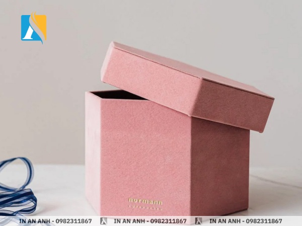 Hộp quà tặng hình lục giác có nắp âm dương