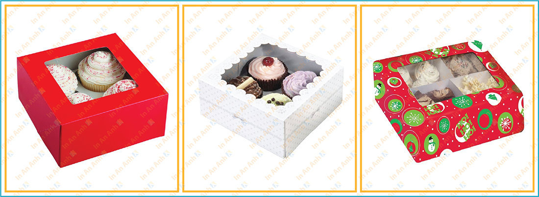 mẫu hộp giấy đựng bánh kem