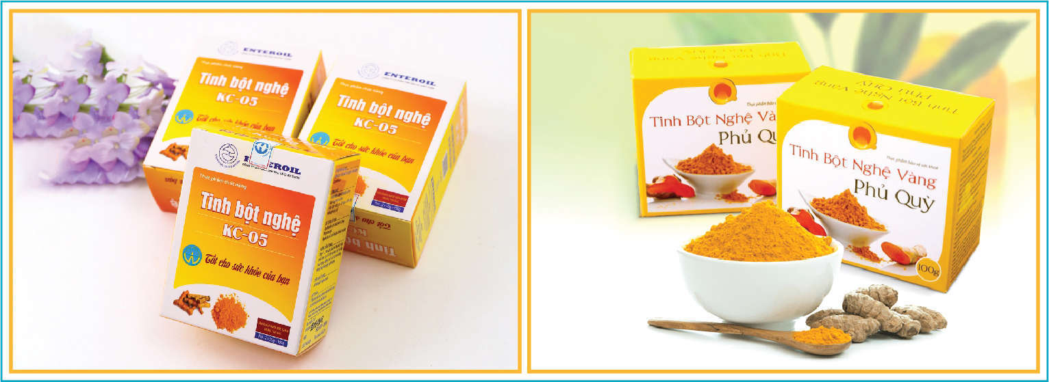 mẫu hộp giấy đựng tinh bột nghệ đẹp