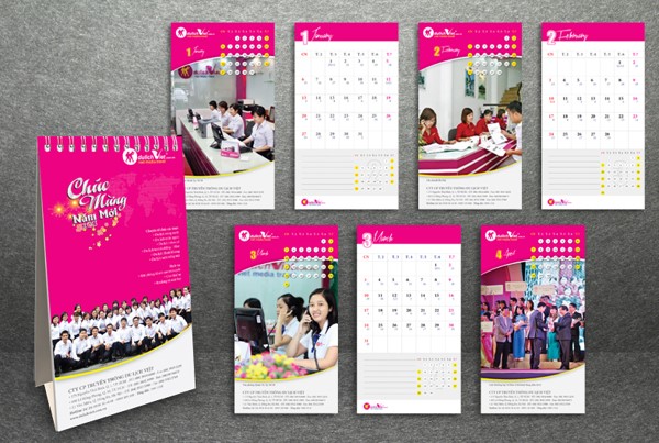 Sử dụng “cây nhà lá vườn” để in lịch cho tổ chức/doanh nghiệp là một cách “tạo nét” rất riêng