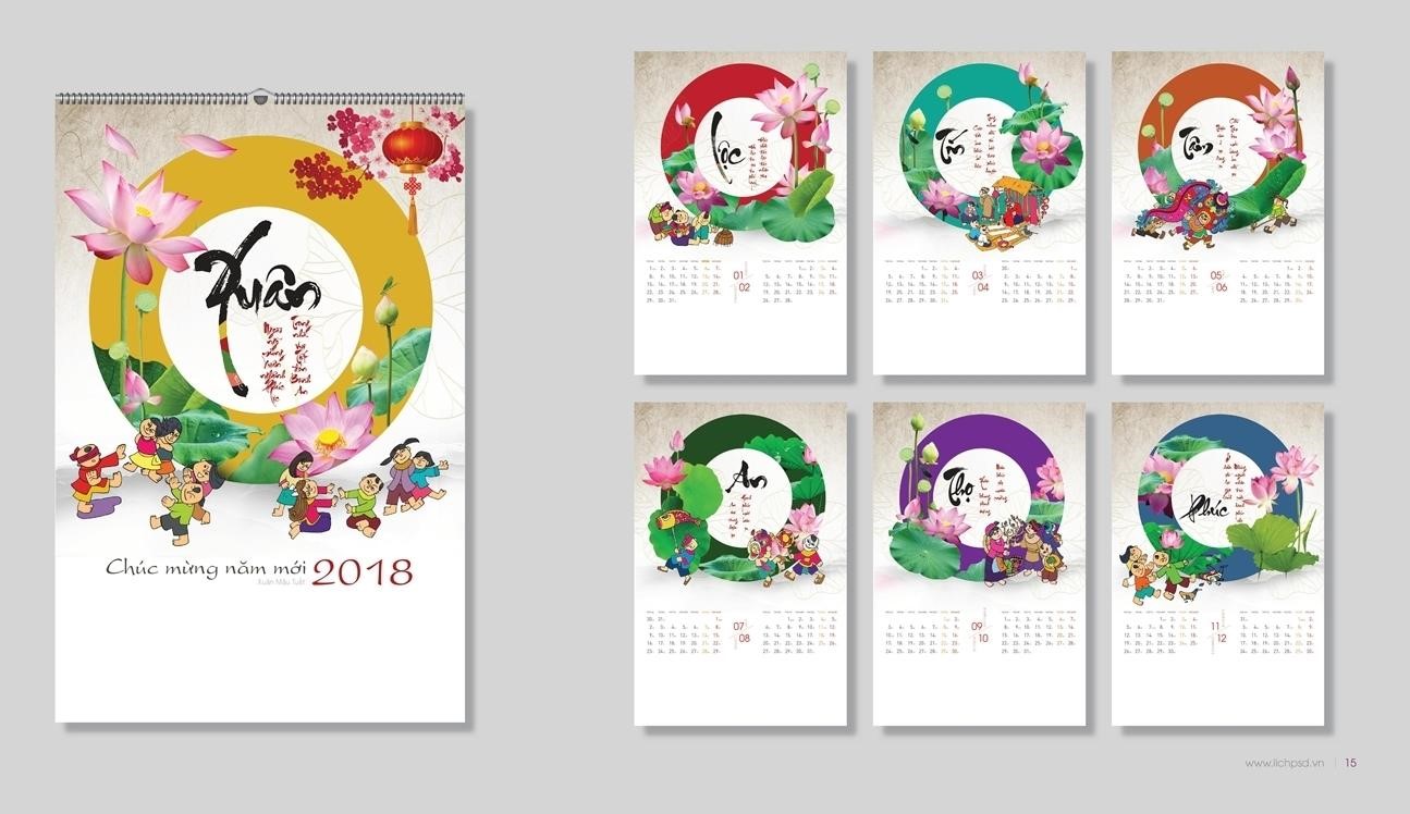 Sử dụng biểu tượng truyền thống văn hóa Việt để in lịch tết chưa bao giờ “lỗi thời”
