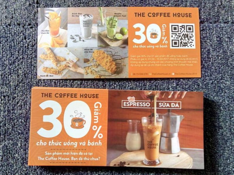 Mẫu phiếu quà tặng cho F&B tham khảo 3