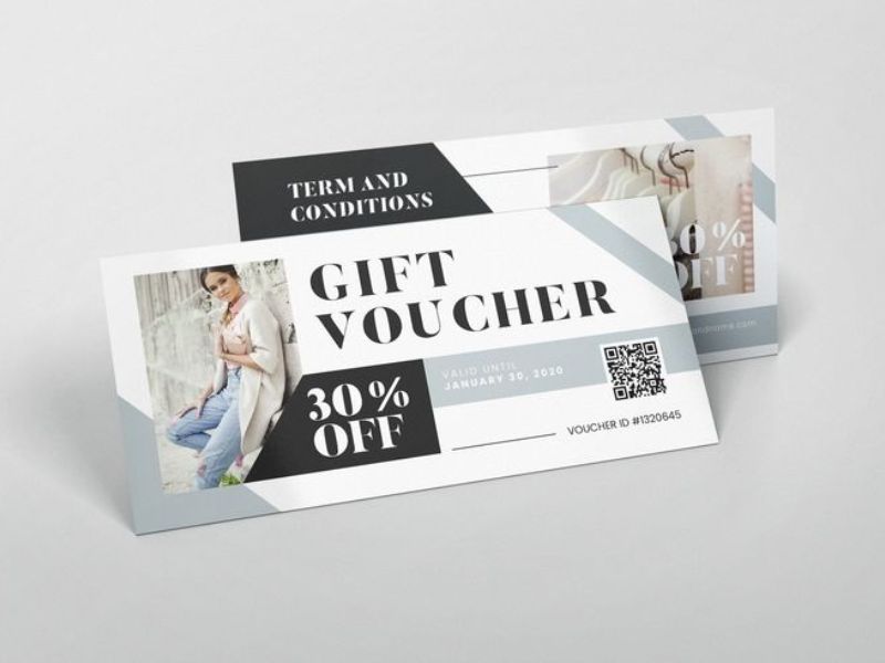 Mẫu phiếu quà tặng thời trang tham khảo 1