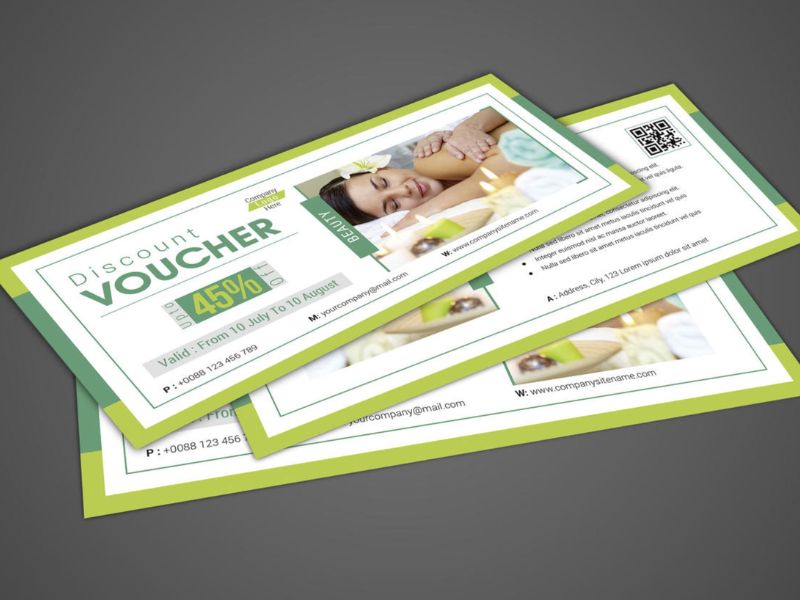 Mẫu phiếu quà tặng của spa tham khảo 1