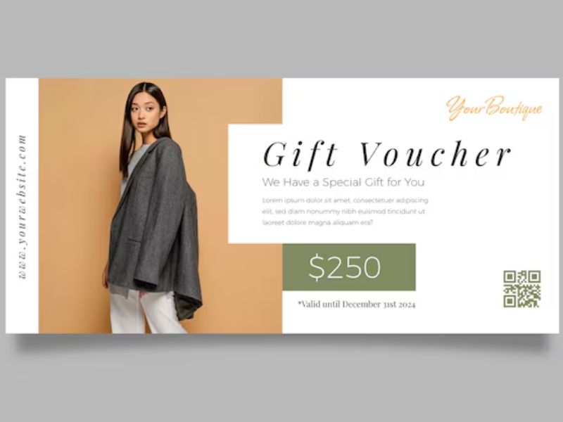 Mẫu phiếu quà tặng thời trang tham khảo 3