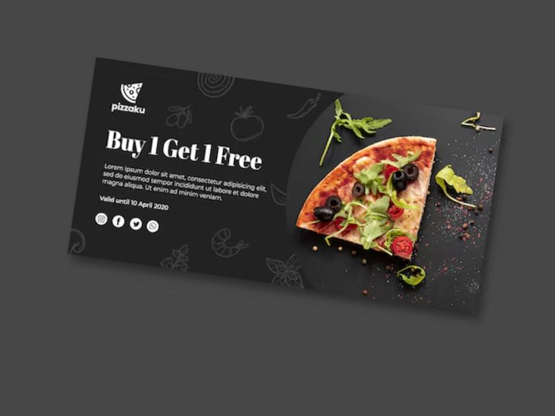 Mẫu phiếu quà tặng cho F&B tham khảo 1