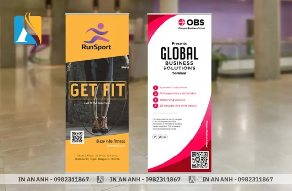 Mẫu standee sự kiện đơn giản