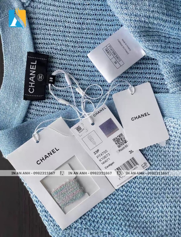 Mẫu tag quần áo Chanel