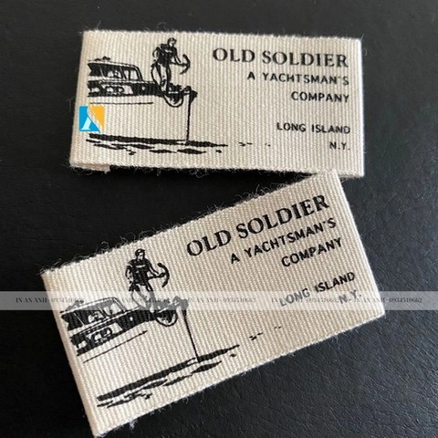 Mẫu tag quần áo bằng vải