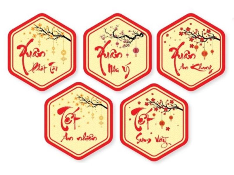 Mẫu tem dán quà tết đẹp tham khảo 10