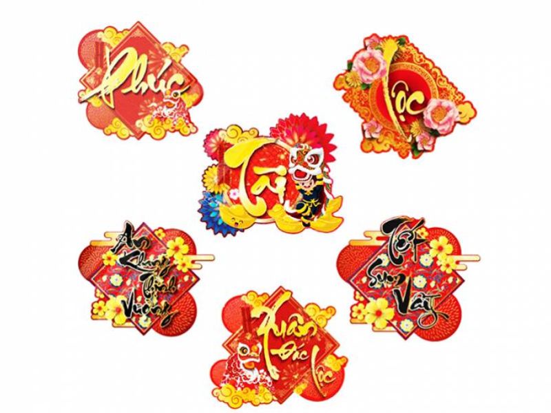 Mẫu tem dán quà tết đẹp tham khảo 9