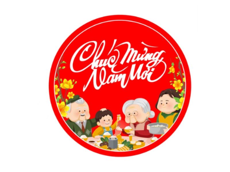 Mẫu tem dán quà tết đẹp tham khảo 4