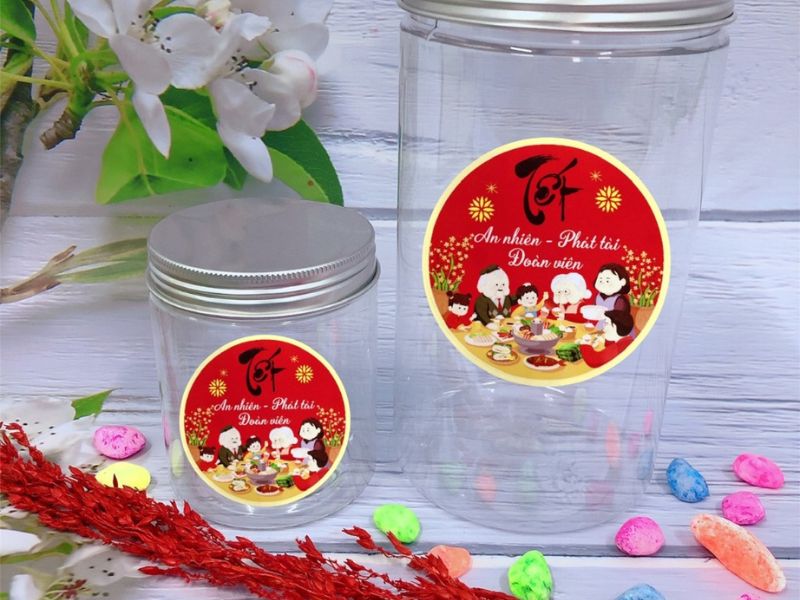 Mẫu tem dán quà tết đẹp tham khảo 1