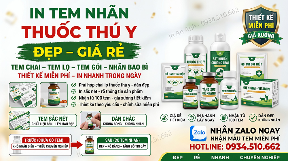 dịch vụ in tem nhãn thuốc thú ý