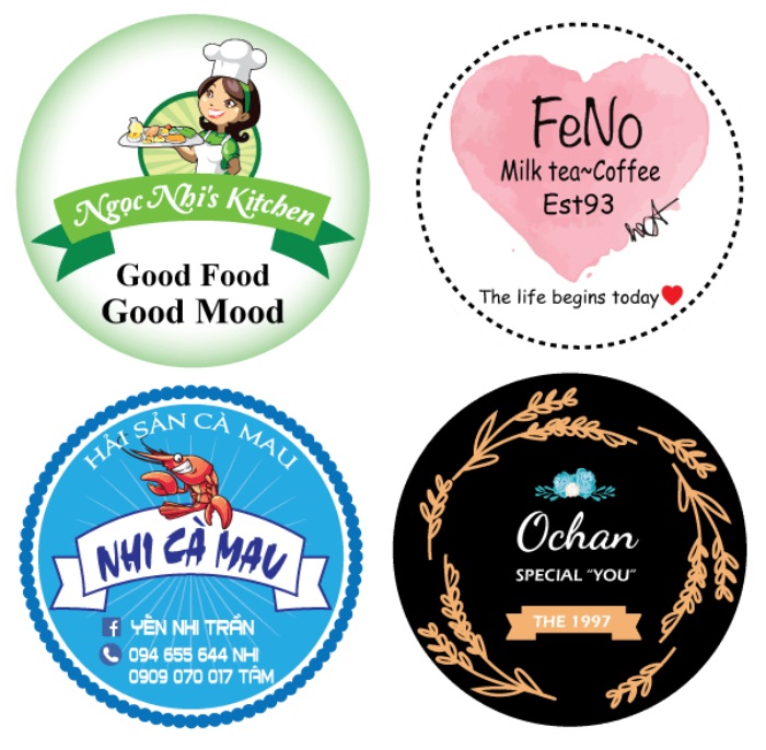 Thiết kế tem tròn cực độc đáo
