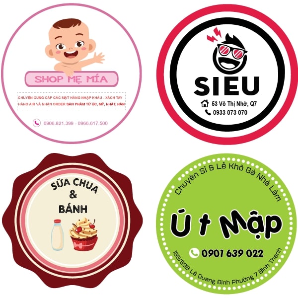 Mẫu tem tròn biến tấu đa dạng, đẹp mắt nhất