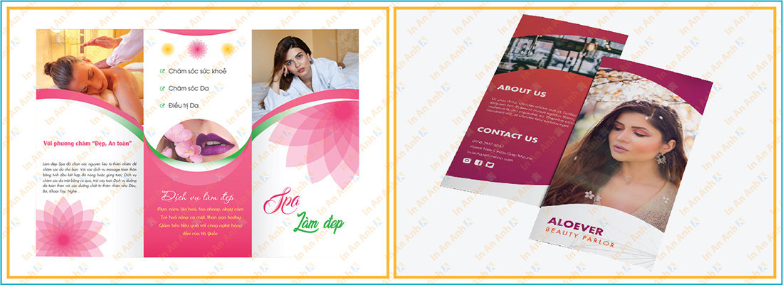 mẫu thiết kế brochure dành cho spa