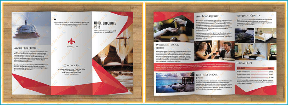 mẫu thiết kế brochure khách sạn bắt mắt