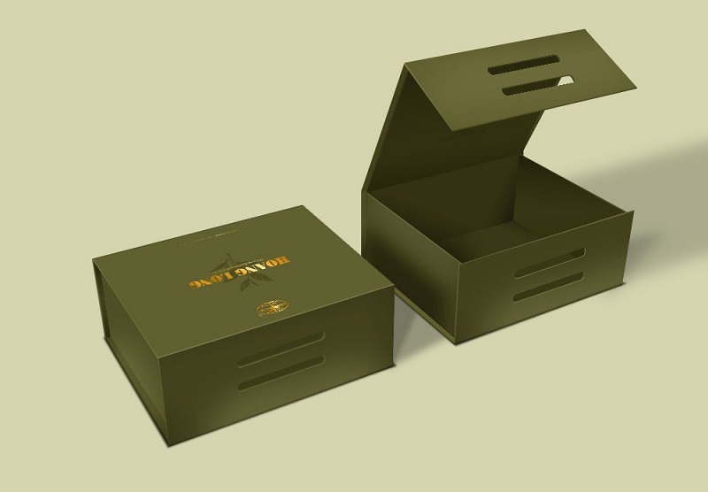 Hộp trà dáng chữ nhật, xanh nhám, thẩm mỹ nhất