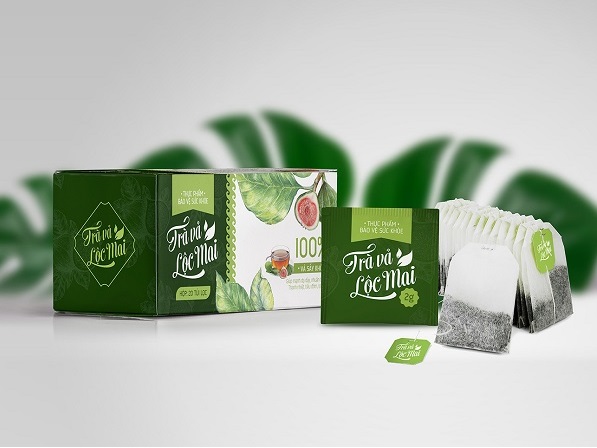 Hộp trà có túi lọc đơn giản