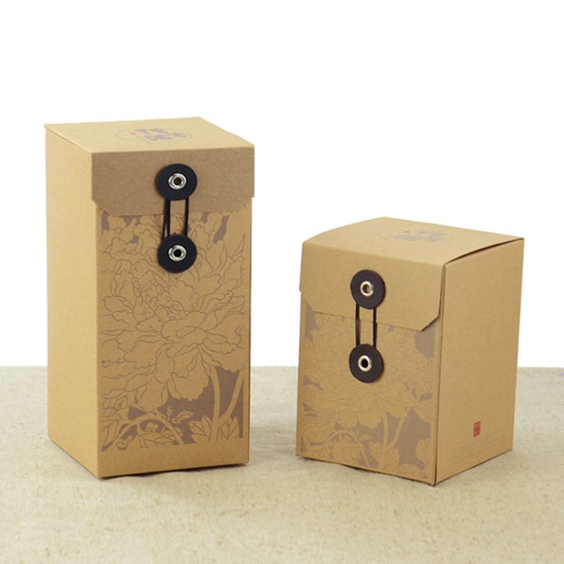 Hộp đựng chè thiết kế bằng giấy, đơn giản.