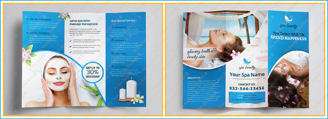 mẫu thiết kế in ấn brochure spa