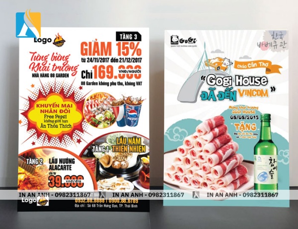 Mẫu tờ rơi khai trương nhà hàng, quán ăn 4