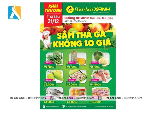 Mẫu tờ rơi khai trương siêu thị, cửa hàng tiện lợi 1