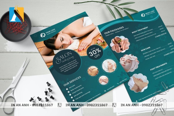 Mẫu tờ rơi khai trương spa, thẩm mỹ viện 2