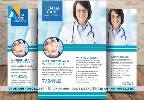 Mẫu tờ rơi khai trương phòng khám, nha khoa 1