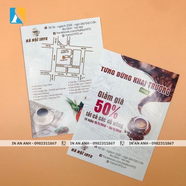 Tờ rơi khai trương có đầy đủ thông tin cần thiết
