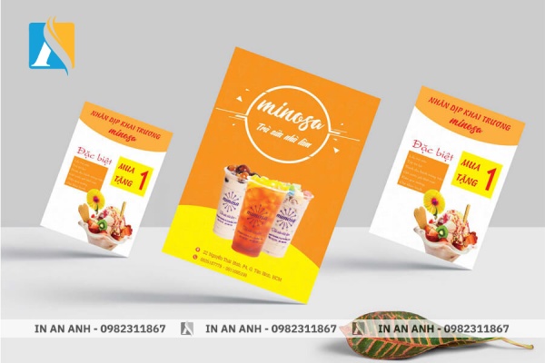 Mẫu tờ rơi khai trương quán trà sữa, cafe 1