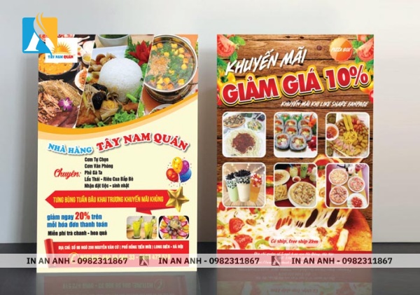 Mẫu tờ rơi khai trương nhà hàng, quán ăn 3