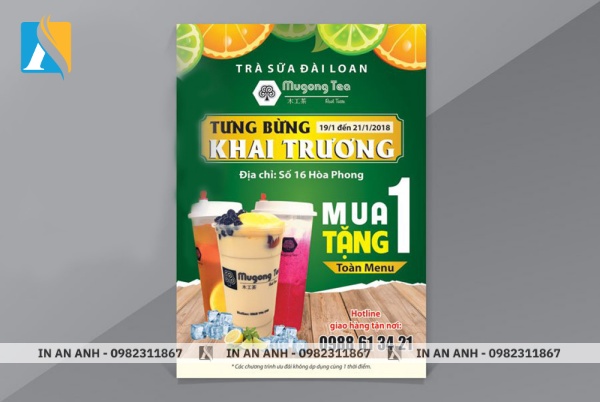 Mẫu tờ rơi khai trương quán trà sữa, cafe 7