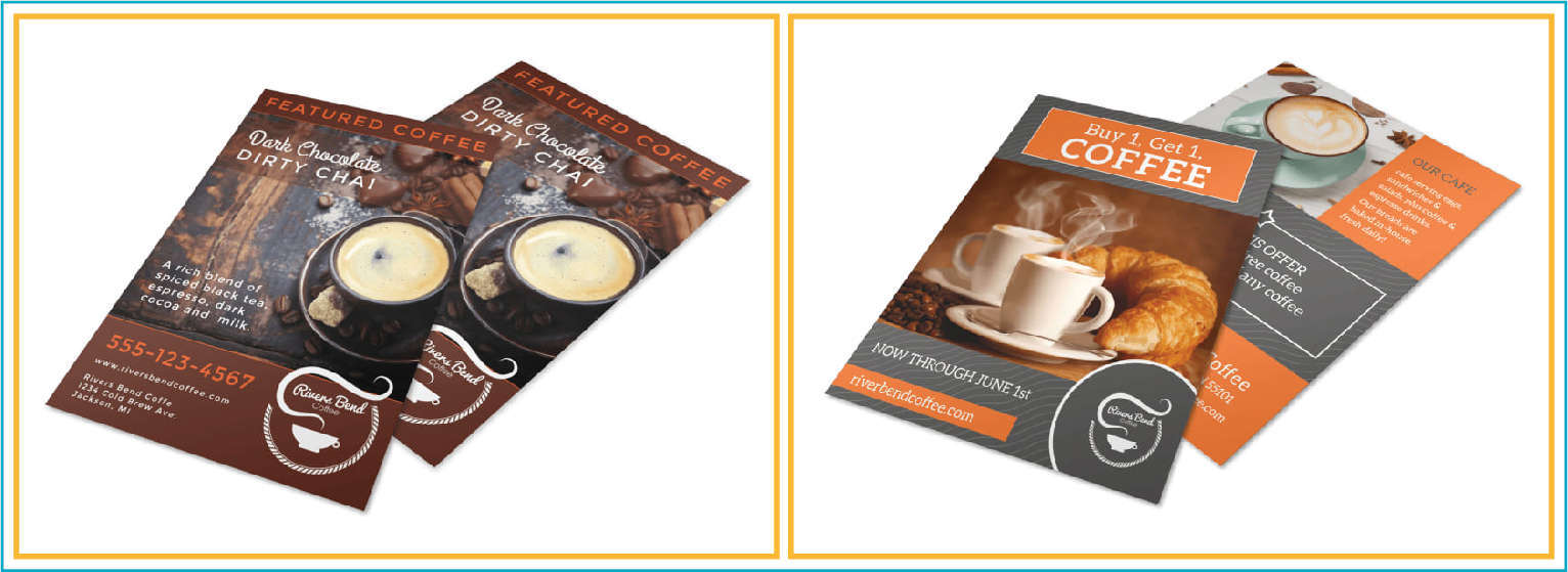 Mẫu tờ rơi quán cafe đẹp