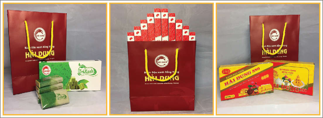 Mẫu túi xách giấy đựng bánh kẹo đặc sản đẹp
