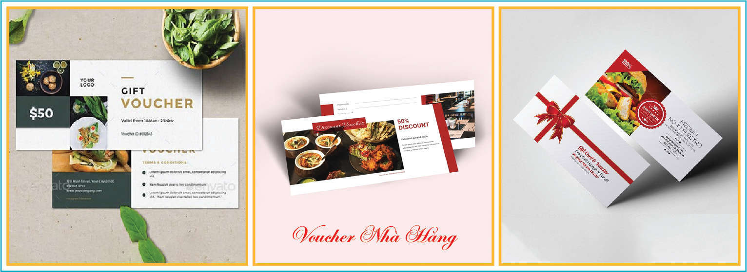 Mẫu voucher giảm giá nhà hàng