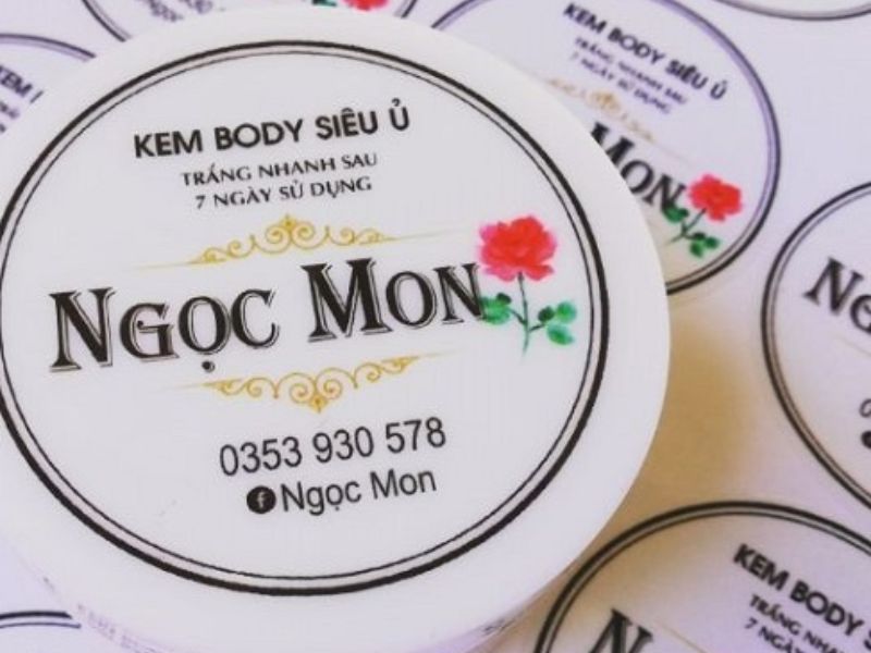 Những mẫu tem kem body đẹp tham khảo 8