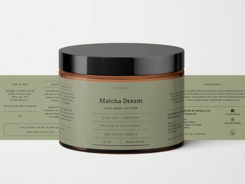 Những mẫu tem kem body đẹp tham khảo 1