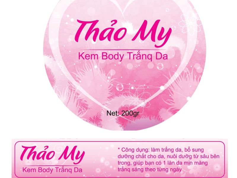 Những mẫu tem kem body đẹp tham khảo 6