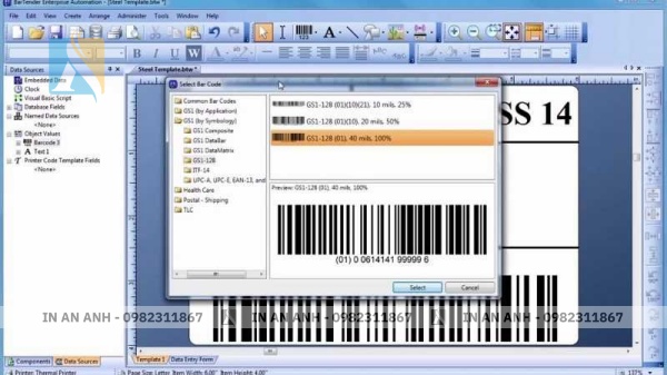 BarTender là phần mềm thiết kế và in mã vạch, tem sản phẩm tiện ích