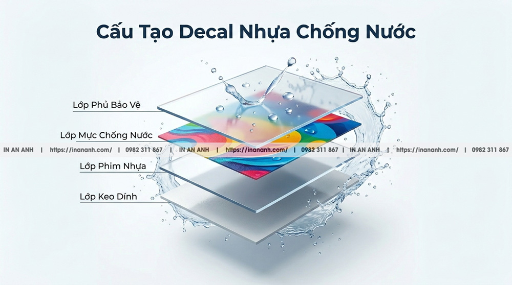 Phân Tích Cấu Tạo Giúp Decal Nhựa Chống Nước Hiệu Quả