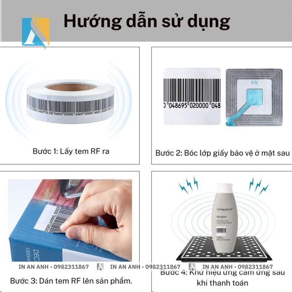 Chi tiết hướng dẫn sử dụng tem từ mềm RF